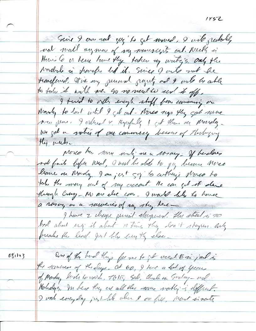 Dr John WorldPeace 2008 Prison Journal